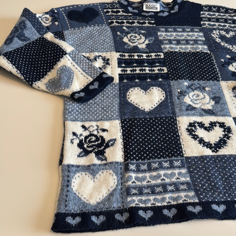 Vintage Basic Editions Patchwork Heart And Rose S… - image 2